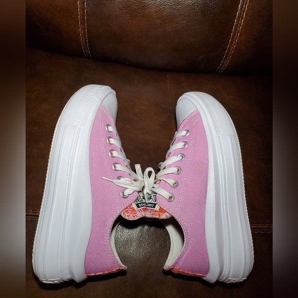 Converse Chuck Taylor All star move ox beyond pink/white A00563C size 7.5 - Picture 5 of 7